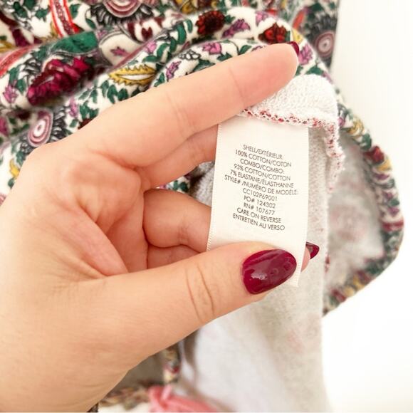 Alice + Olivia Amirah Floral Print Sweatshirt with Tie Details Pullover Size XS - Picture 5 of 7